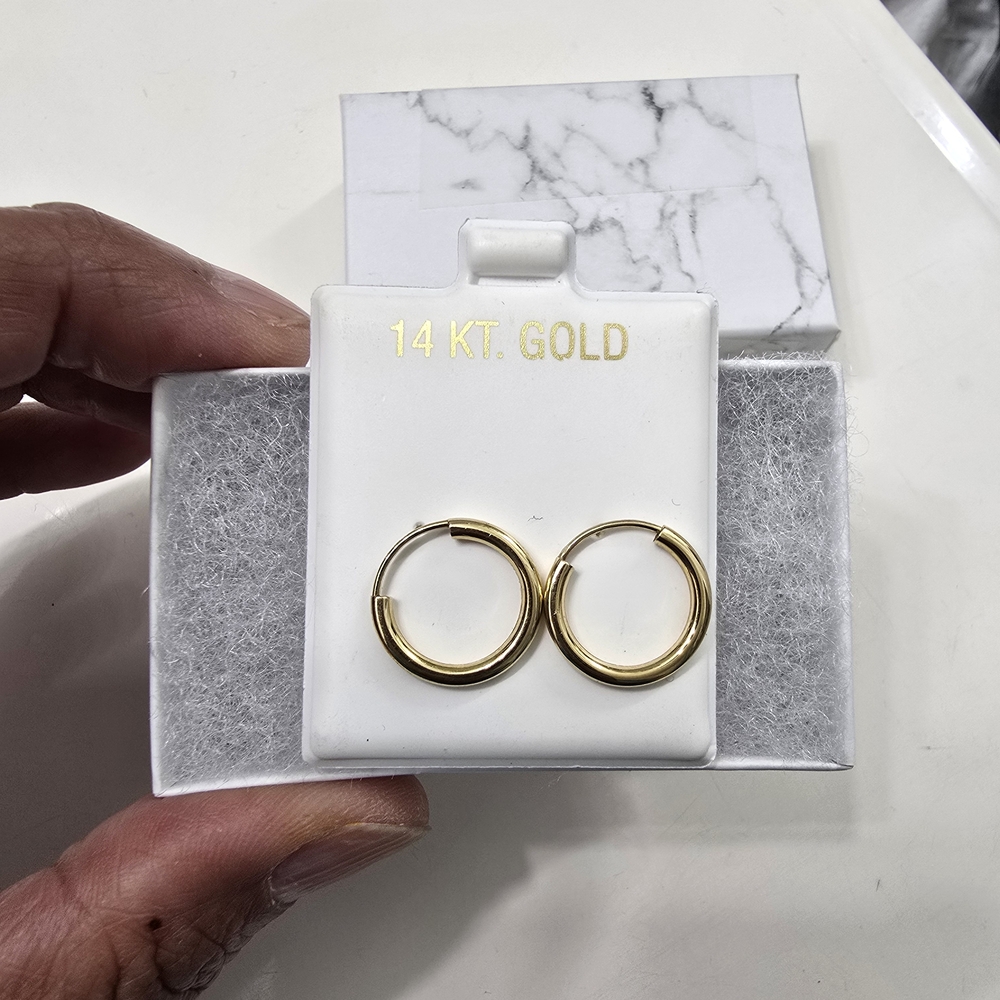 14 KT Gold Hoop Earrings